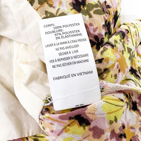 ASTR Dress Womens mediumy2k 90s babydoll Floral Ruched Chiffon Mini NEW - Picture 6 of 15